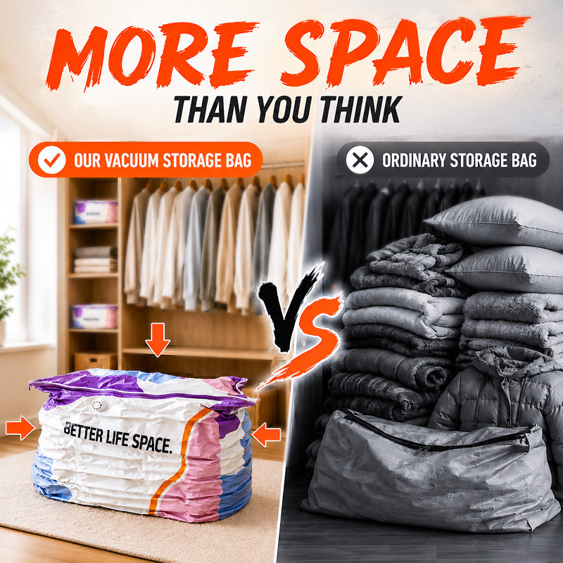 🔥No‑Pump Vacuum Storage Bags – Press & seal, no pump needed.