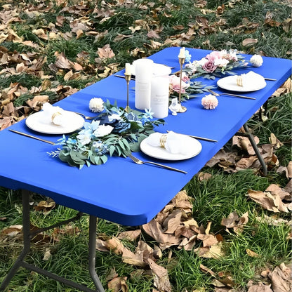 Vimbe™ Stretch Fabric Table Top Cap Cover – Elastic Edge, Waterproof & Reusable