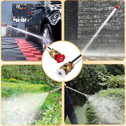 Ajaxfit™🏠🚀High Pressure Hose Nozzle – Power Washer Wand for Car, Patio & Garden Cleaning (offer)