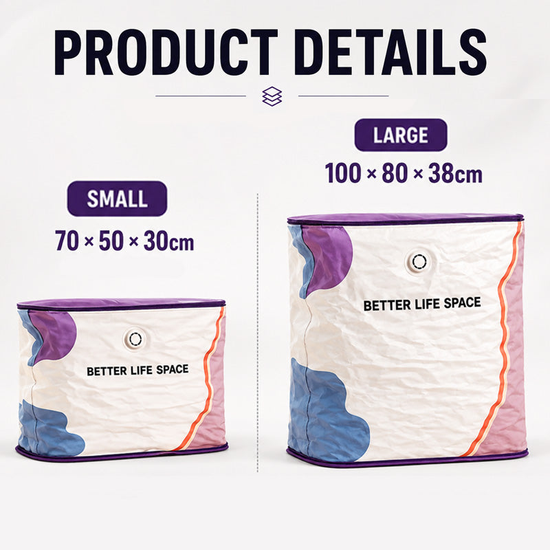 🔥No‑Pump Vacuum Storage Bags – Press & seal, no pump needed.