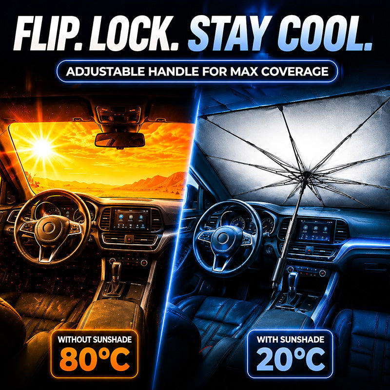 🔥Last Day 50% OFF - 2026 Upgraded Car Windshield Sun Shade Umbrella