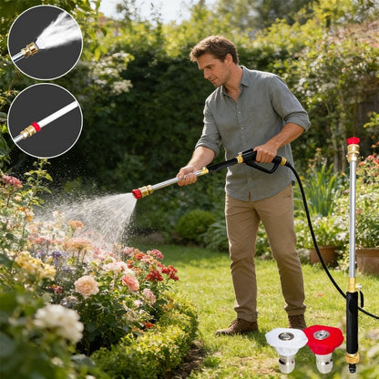 Ajaxfit™🏠🚀High Pressure Hose Nozzle – Power Washer Wand for Car, Patio & Garden Cleaning (offer)