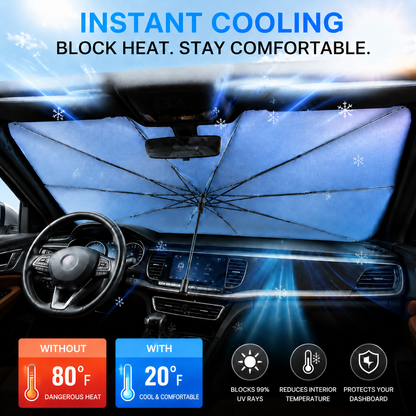 🔥Last Day 50% OFF - 2026 Upgraded Car Windshield Sun Shade Umbrella