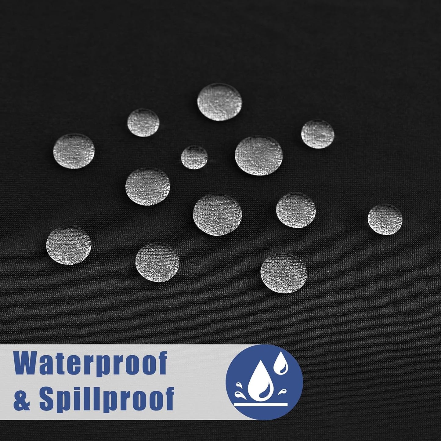 Vimbe™ Stretch Fabric Table Top Cap Cover – Elastic Edge, Waterproof & Reusable