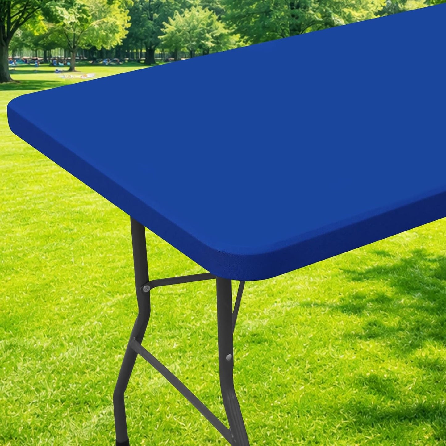 Vimbe™ Stretch Fabric Table Top Cap Cover – Elastic Edge, Waterproof & Reusable