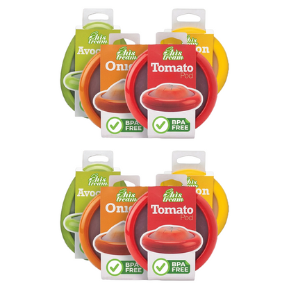 Ajaxfit™Reusable Silicone Stretch Pods 🍅🥑 – Keep Fruits & Vegetables Fresh Longer Without Plastic Wrap