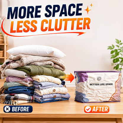 🔥No‑Pump Vacuum Storage Bags – Press & seal, no pump needed.