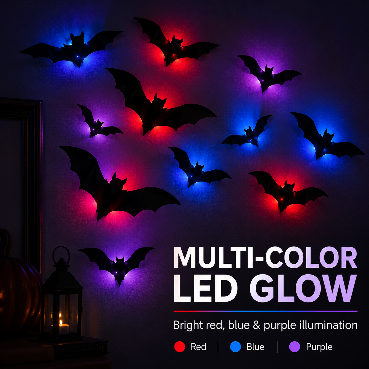 Glowing 3D Halloween Bat Decor 🦇🎃 (offer)