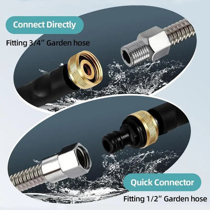 Ajaxfit™🏠🚀High Pressure Hose Nozzle – Power Washer Wand for Car, Patio & Garden Cleaning (offer)