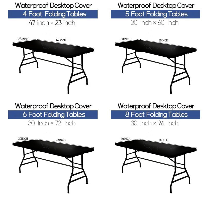 Vimbe™ Stretch Fabric Table Top Cap Cover – Elastic Edge, Waterproof & Reusable