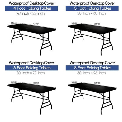 Vimbe™ Stretch Fabric Table Top Cap Cover – Elastic Edge, Waterproof & Reusable