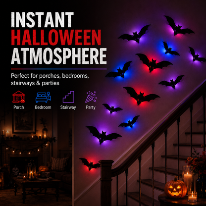 Glowing 3D Halloween Bat Decor 🦇🎃 (offer)