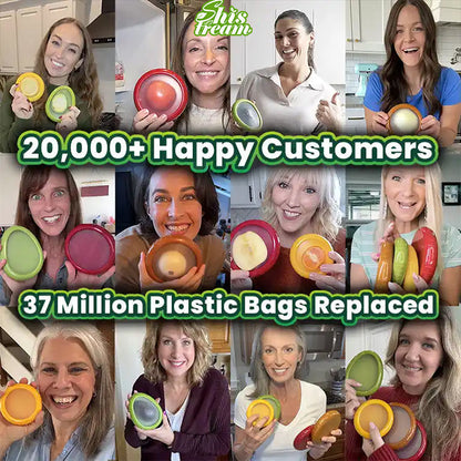 Ajaxfit™Reusable Silicone Stretch Pods 🍅🥑 – Keep Fruits & Vegetables Fresh Longer Without Plastic Wrap