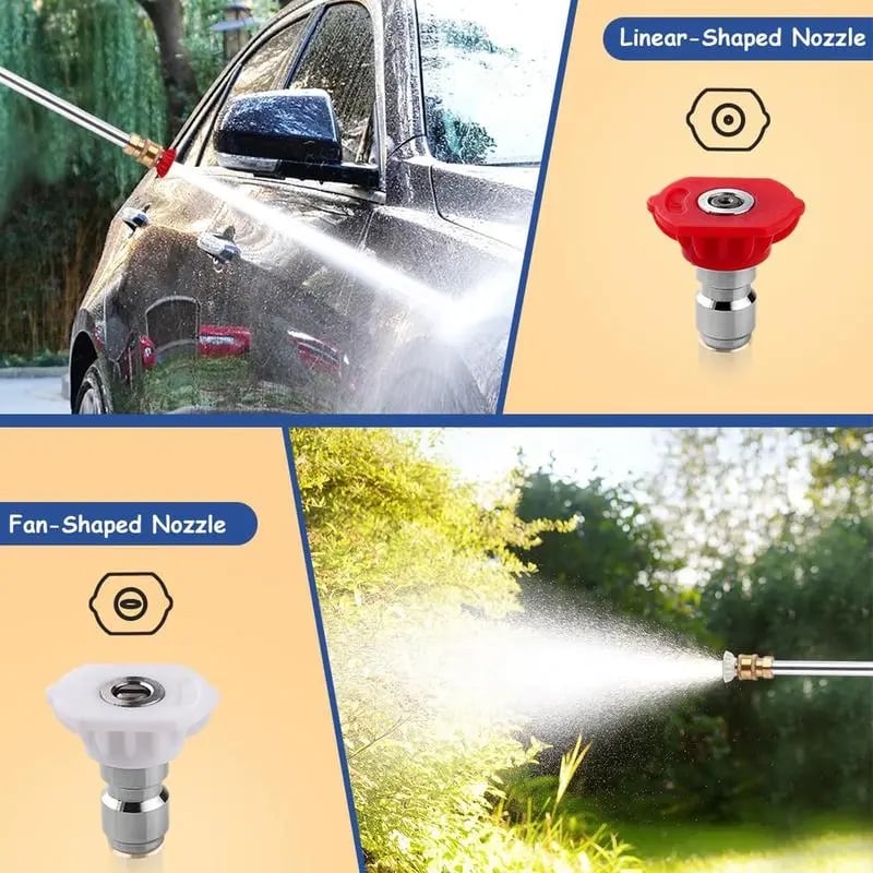 Ajaxfit™🏠🚀High Pressure Hose Nozzle – Power Washer Wand for Car, Patio & Garden Cleaning (offer)