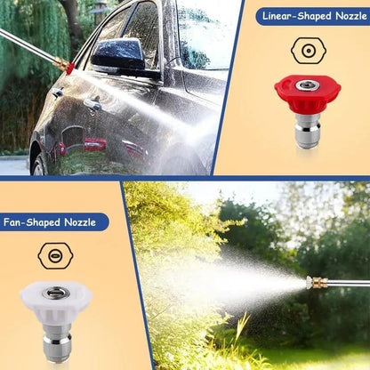 Ajaxfit™🏠🚀High Pressure Hose Nozzle – Power Washer Wand for Car, Patio & Garden Cleaning (offer)
