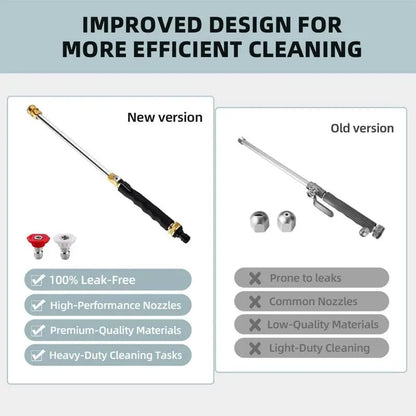 Ajaxfit™🏠🚀High Pressure Hose Nozzle – Power Washer Wand for Car, Patio & Garden Cleaning