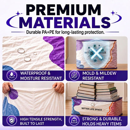 🔥No‑Pump Vacuum Storage Bags – Press & seal, no pump needed.