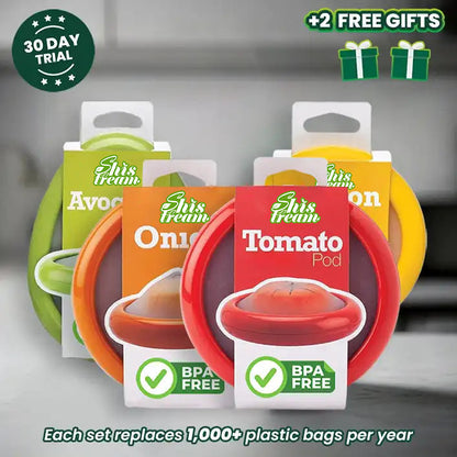 Ajaxfit™Reusable Silicone Stretch Pods 🍅🥑 – Keep Fruits & Vegetables Fresh Longer Without Plastic Wrap