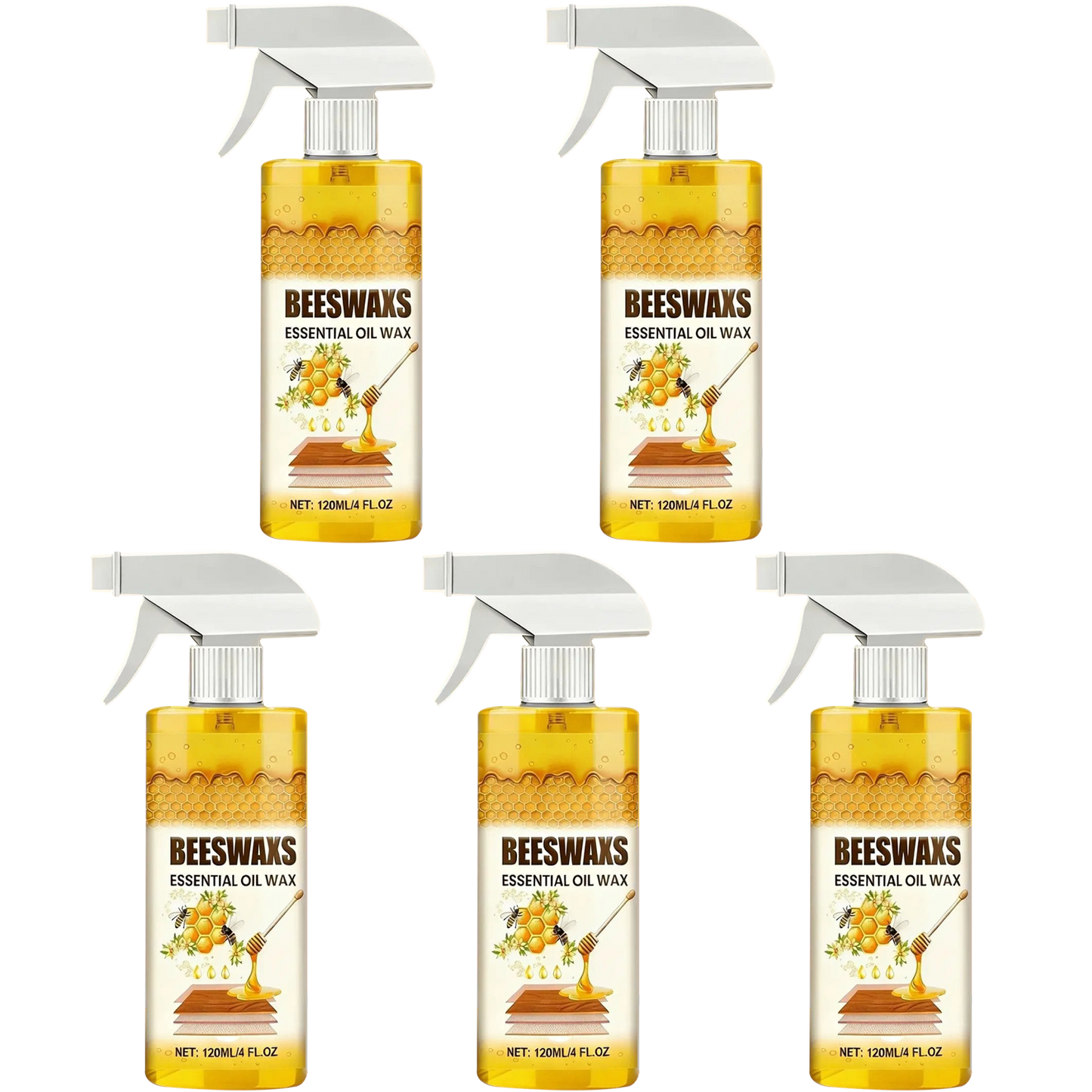 Ajaxfit™Beeswax Wood Polish Spray Natural Shine & Protection for Furniture, Floors, Cabinets – Non-Greasy, Anti-Dust Finish