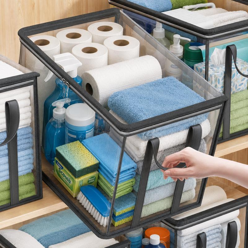 ⏳LAST DAY BUY 2 GET 1 FREE!💕Vimbe™ Transparent Storage Bag – Large, Dust & Moisture-Proof with Handle✨