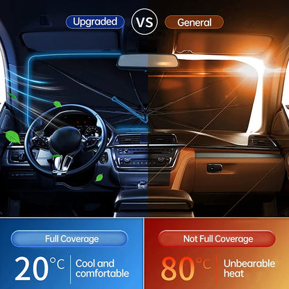🔥Last Day 50% OFF - 2026 Upgraded Car Windshield Sun Shade Umbrella