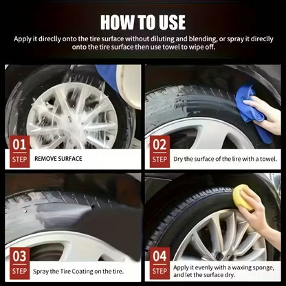 🚗Ajaxfit™ 3-in-1 Tire & Plastic Trim Renewal Paste – Restore Shine & Prevent Cracking