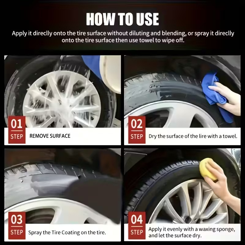 🚗Ajaxfit™ 3-in-1 Tire & Plastic Trim Renewal Paste – Restore Shine & Prevent Cracking (offer)