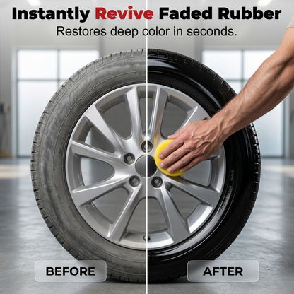 🚗Ajaxfit™ 3-in-1 Tire & Plastic Trim Renewal Paste – Restore Shine & Prevent Cracking (offer)