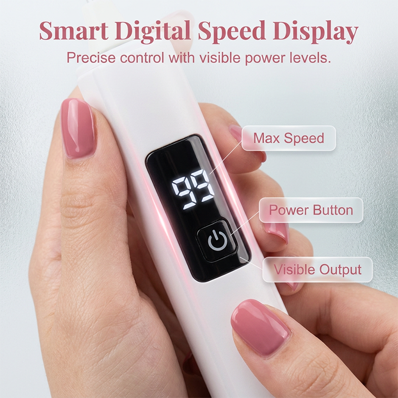 🥳2026 HOT SALE🥳💞50K+ SOLD!💅✨ 50% OFF! Professional Electric Nail Polisher – Smooths thick nails, 99-speed display. Multiple heads for shaping & buffing. Salon at home! 🌟💎